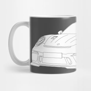 Porsche GT3 RS car selfmade drawing Mug